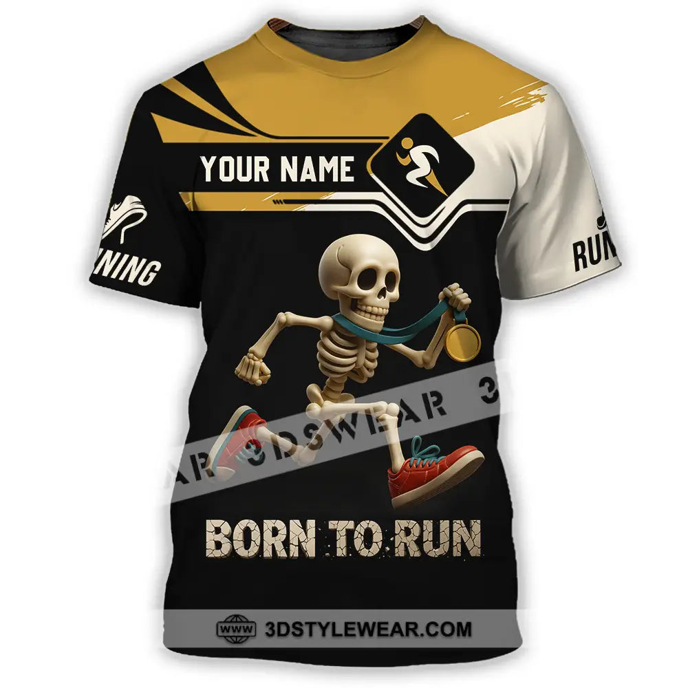 Unisex Shirt - Custom Born To Run Running Lover Sport Shirt - T-Shirt / S - T-shirt