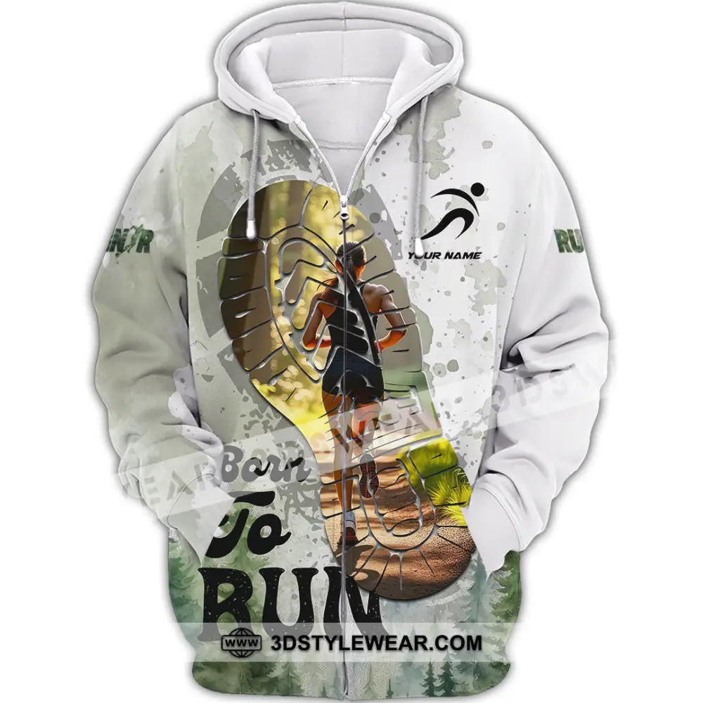 Unisex Shirt - Custom Born To Run Shirt - Zipper Hoodie / S - T-shirt