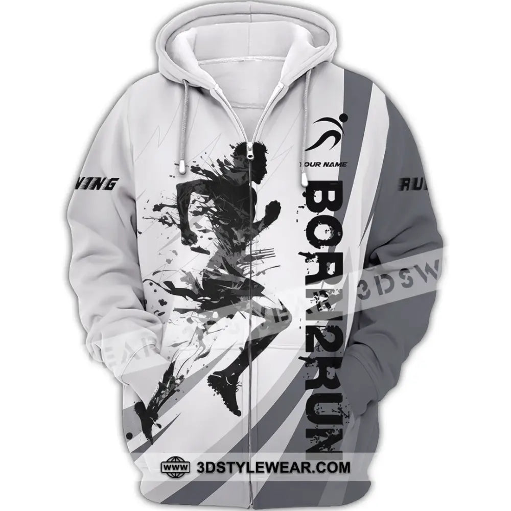 Unisex Shirt - Custom Born To Run Shirt - Zipper Hoodie / S - T-shirt