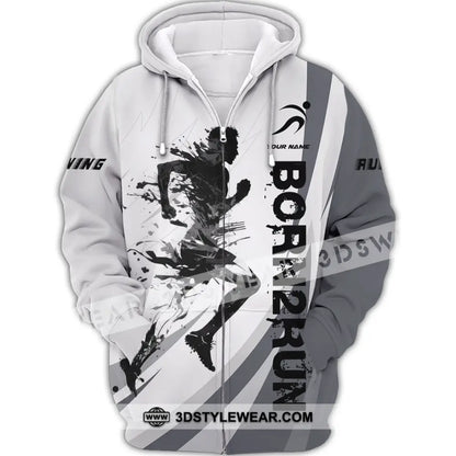 Unisex Shirt - Custom Born To Run Shirt - Zipper Hoodie / S - T-shirt