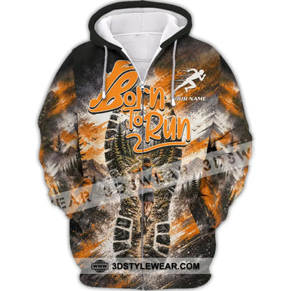 Unisex Shirt - Custom Born To Run Shirt - Zipper Hoodie / S - T-shirt