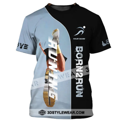 Unisex Shirt - Custom Born To Running Shirt - T-Shirt / S - T-shirt
