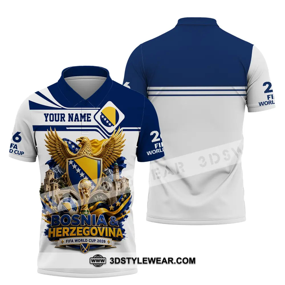 Unisex Shirt - Custom Bosnia And Herzegovina World Cup 2026 Shirt - Polo Shirt / S - T-shirt