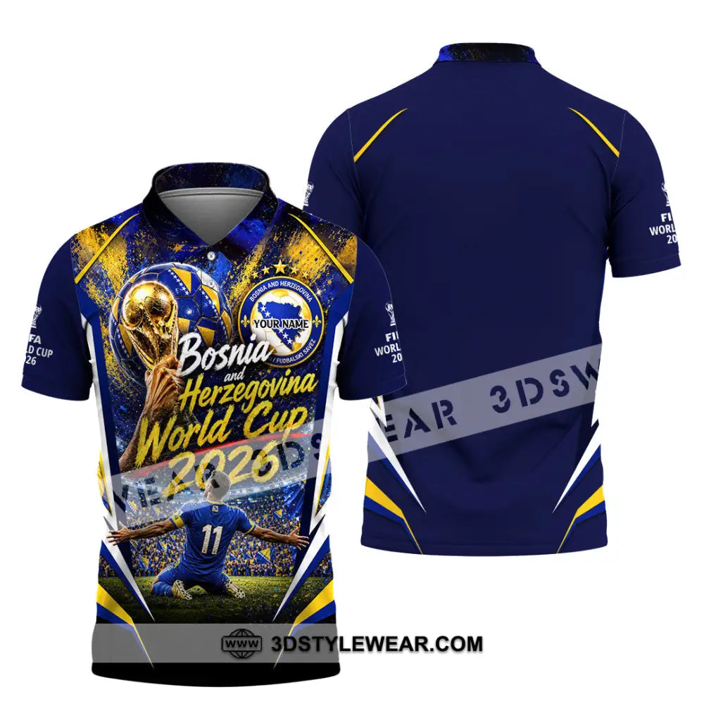 Unisex Shirt - Custom Bosnia And Herzegovina World Cup 2026 Shirt - Polo Shirt / S - T-shirt
