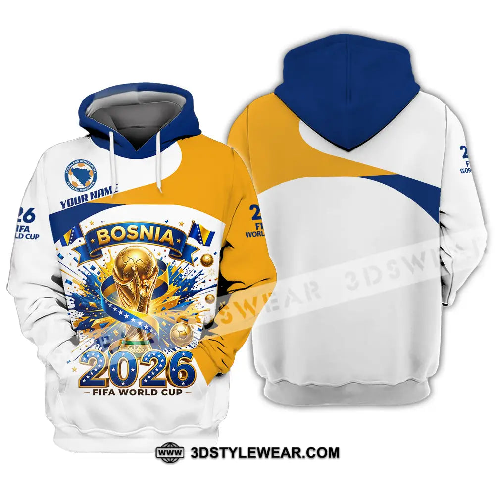 Unisex Shirt - Custom Bosnia World Cup 2026 3D Shirt - Hoodie / S - T-shirt