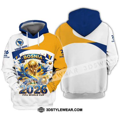 Unisex Shirt - Custom Bosnia World Cup 2026 3D Shirt - Hoodie / S - T-shirt