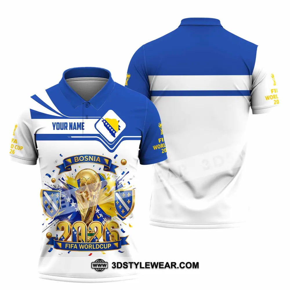 Unisex Shirt - Custom Bosnia World Cup 2026 3D Shirt - Polo Shirt / S - T-shirt