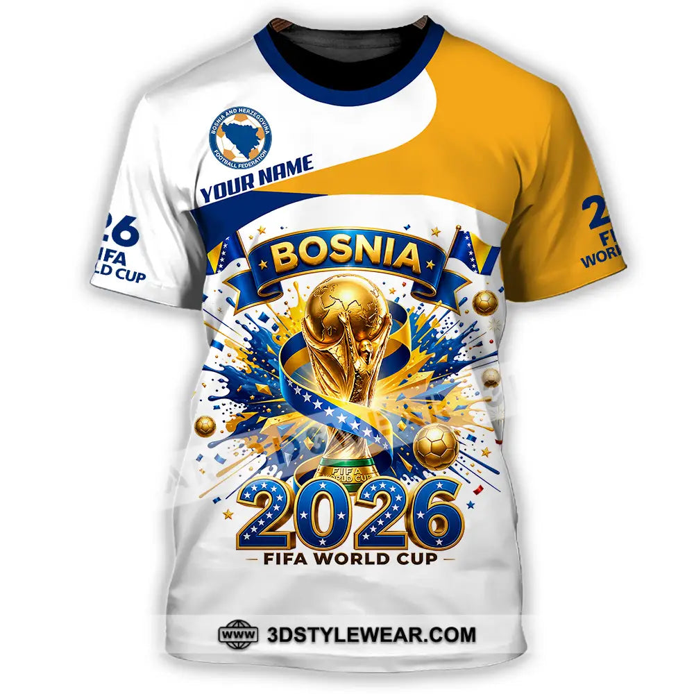 Unisex Shirt - Custom Bosnia World Cup 2026 3D Shirt - T-Shirt / S - T-shirt