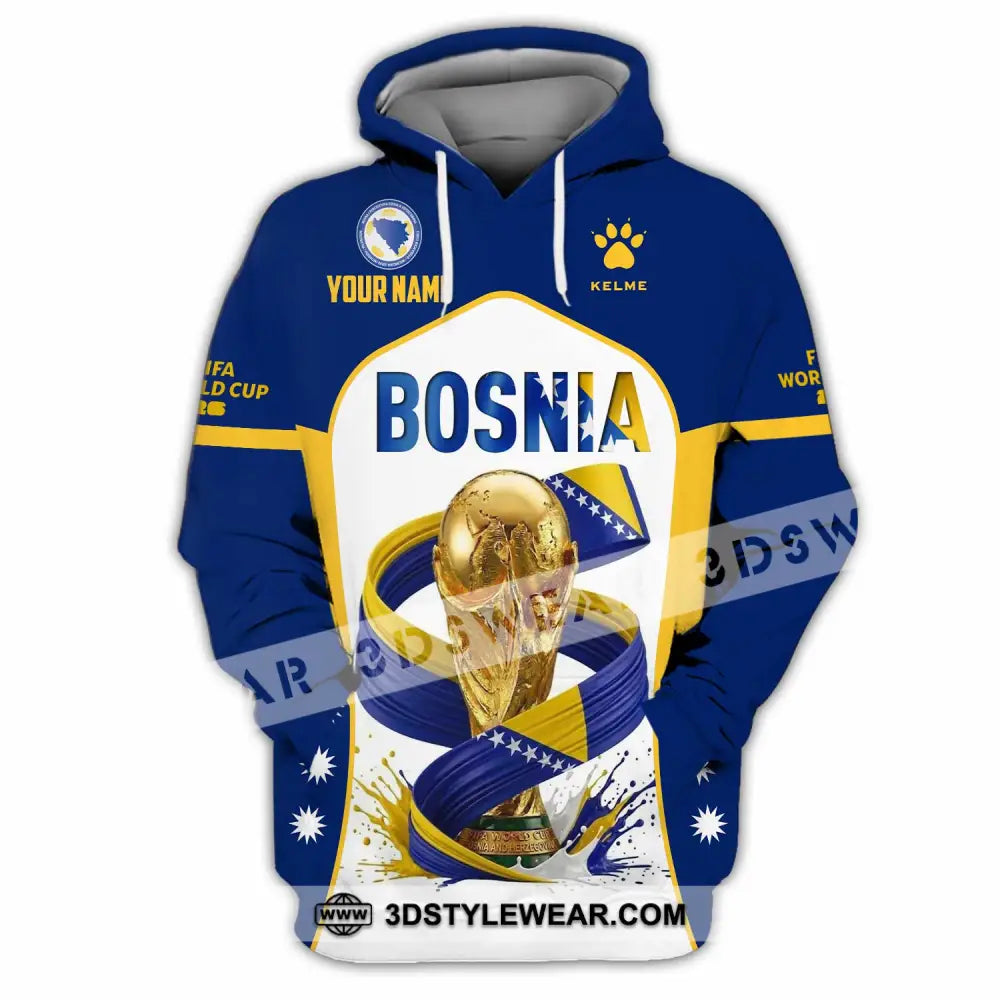 Unisex Shirt - Custom Bosnia World Cup 2026 Shirt - Hoodie / S - T-shirt
