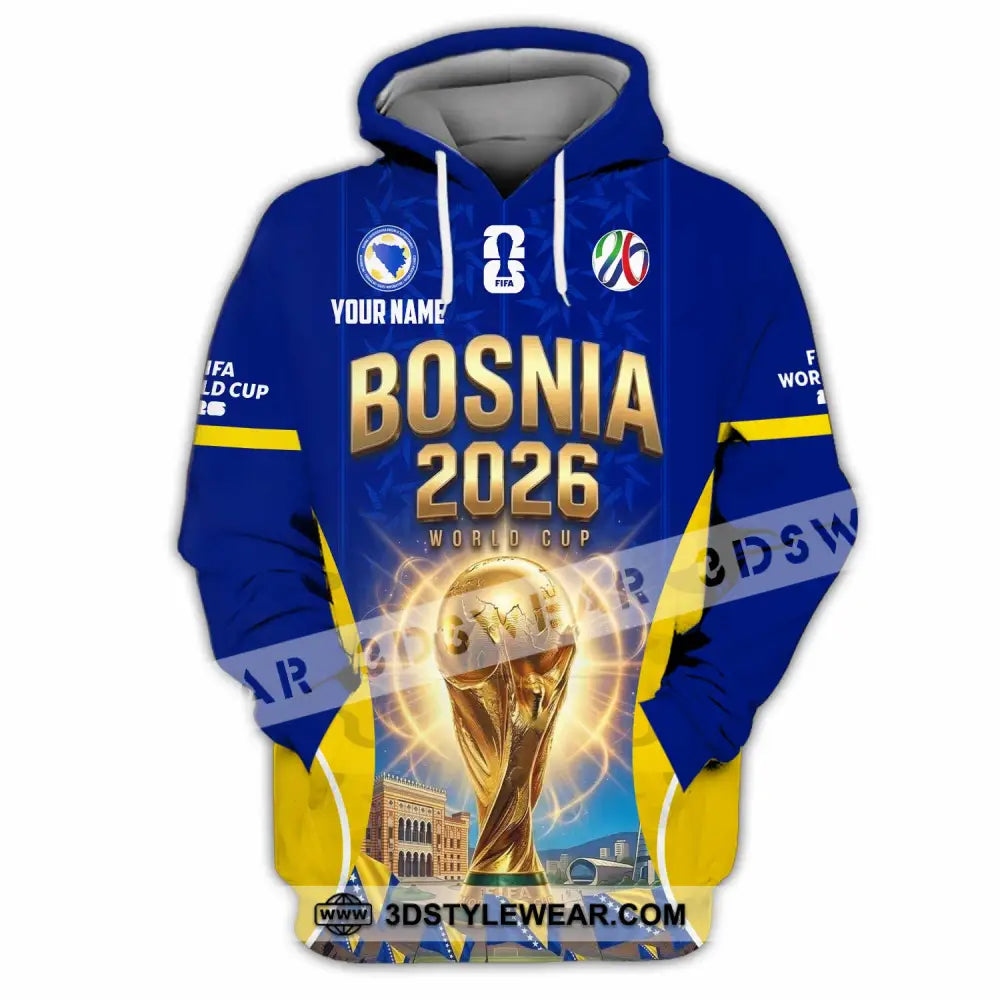 Unisex Shirt - Custom Bosnia World Cup 2026 Shirt - Hoodie / S - T-shirt