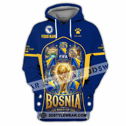 Unisex Shirt - Custom Bosnia World Cup 2026 Shirt - Hoodie / S - T-shirt