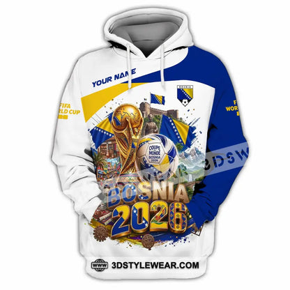 Unisex Shirt - Custom Bosnia World Cup 2026 Shirt - Hoodie / S - T-shirt