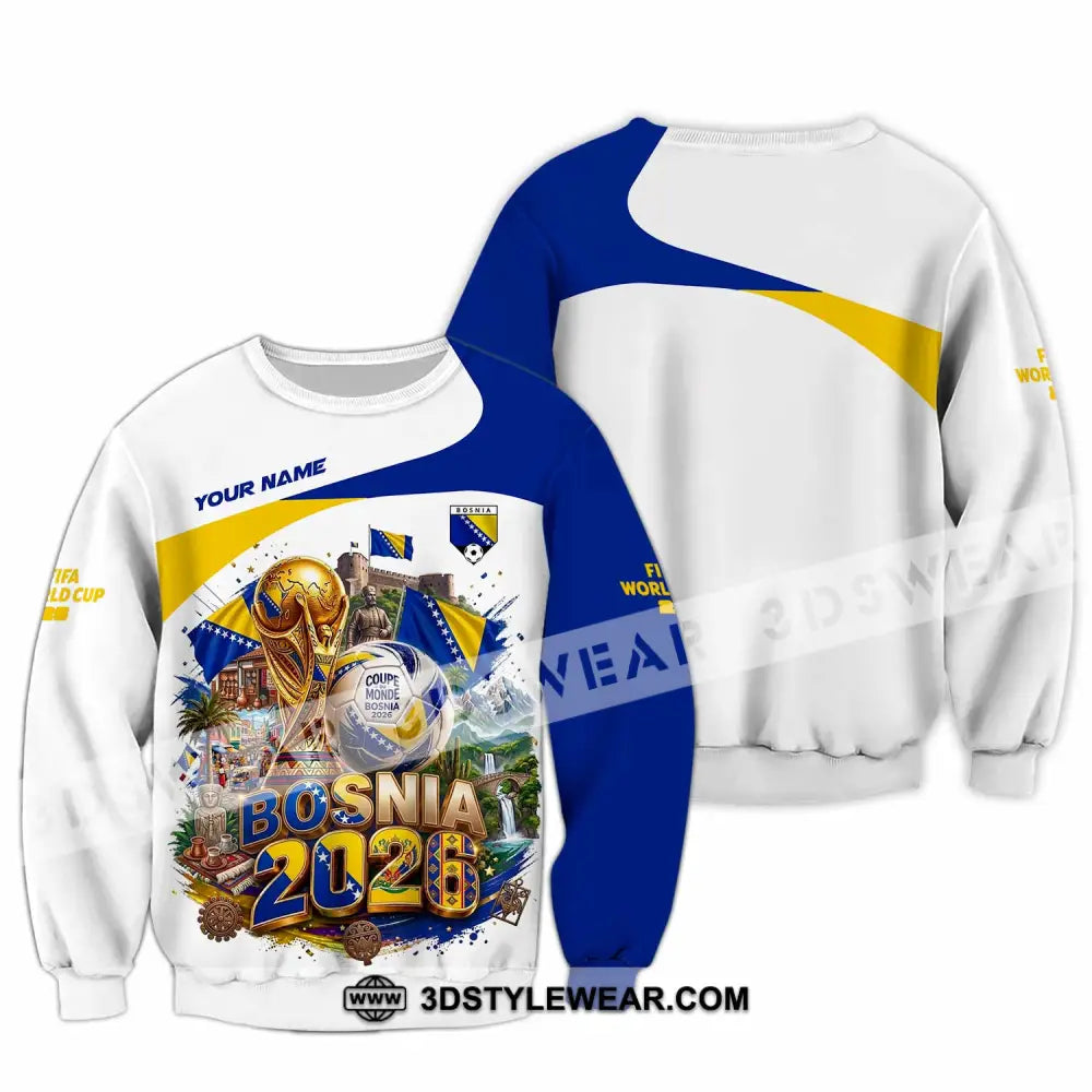 Unisex Shirt - Custom Bosnia World Cup 2026 Shirt - Long Sleeve / S - T-shirt