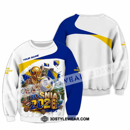 Unisex Shirt - Custom Bosnia World Cup 2026 Shirt - Long Sleeve / S - T-shirt