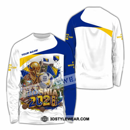 Unisex Shirt - Custom Bosnia World Cup 2026 Shirt - Long Sleeve Shirt / S - T-shirt