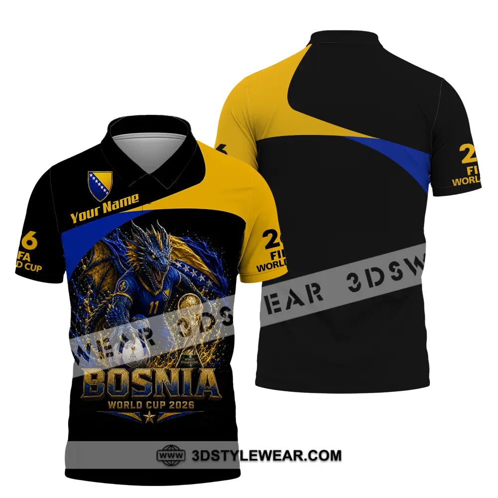 Unisex Shirt - Custom Bosnia World Cup 2026 Shirt - Polo Shirt / S - T-shirt