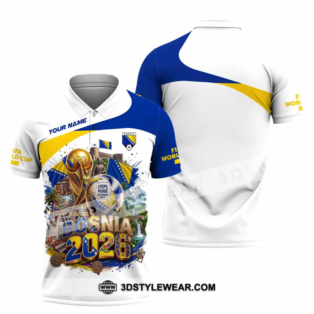 Unisex Shirt - Custom Bosnia World Cup 2026 Shirt - Polo Shirt / S - T-shirt