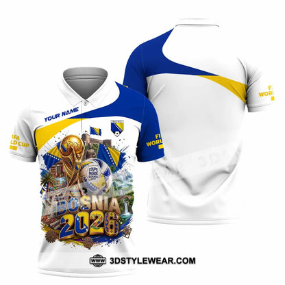 Unisex Shirt - Custom Bosnia World Cup 2026 Shirt - Polo Shirt / S - T-shirt