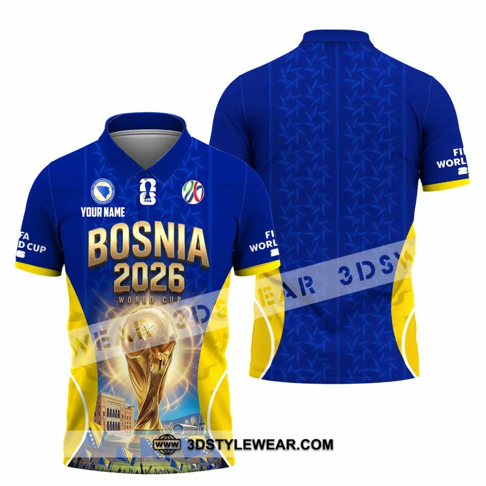 Unisex Shirt - Custom Bosnia World Cup 2026 Shirt - Polo Shirt / S - T-shirt