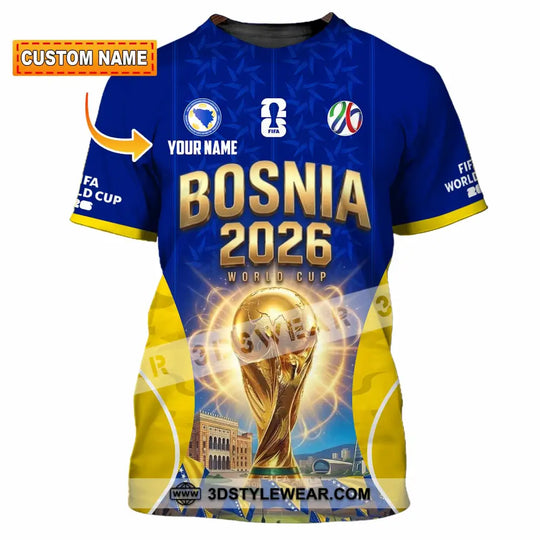 Unisex Shirt - Custom Bosnia World Cup 2026 Shirt style option 1