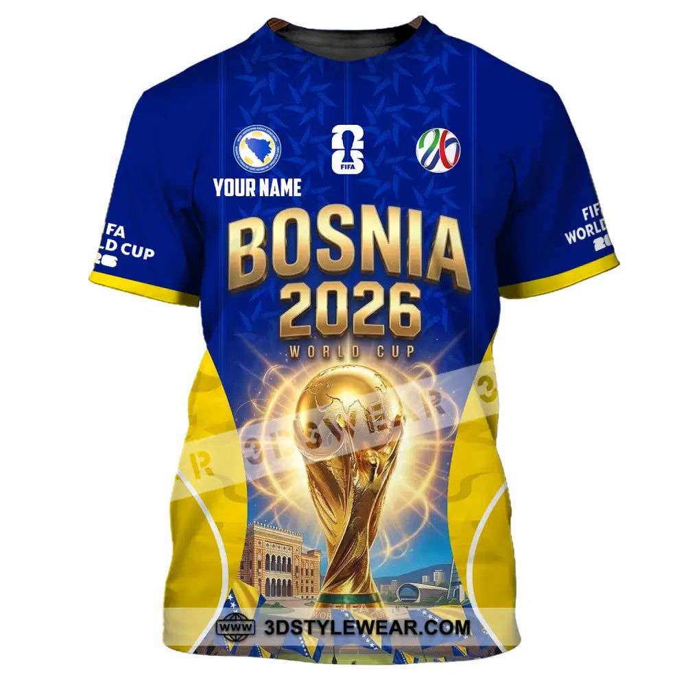 Unisex Shirt - Custom Bosnia World Cup 2026 Shirt - T-Shirt / S - T-shirt