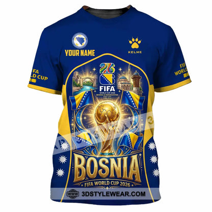 Unisex Shirt - Custom Bosnia World Cup 2026 Shirt - T-Shirt / S - T-shirt