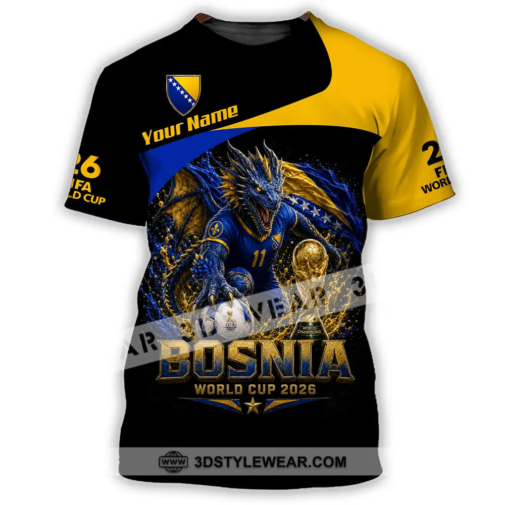 Unisex Shirt - Custom Bosnia World Cup 2026 Shirt - T-Shirt / S - T-shirt