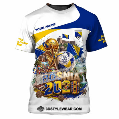 Unisex Shirt - Custom Bosnia World Cup 2026 Shirt - T-Shirt / S - T-shirt