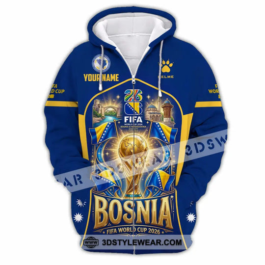 Unisex Shirt - Custom Bosnia World Cup 2026 Shirt style option 3