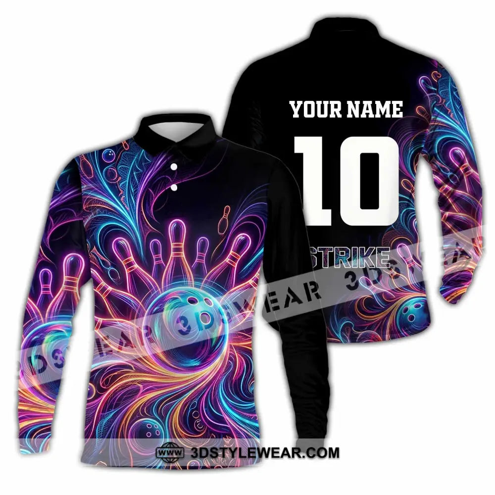 Unisex Shirt - Custom Bowling Shirt - Long Sleeve Polo / S - T-shirt