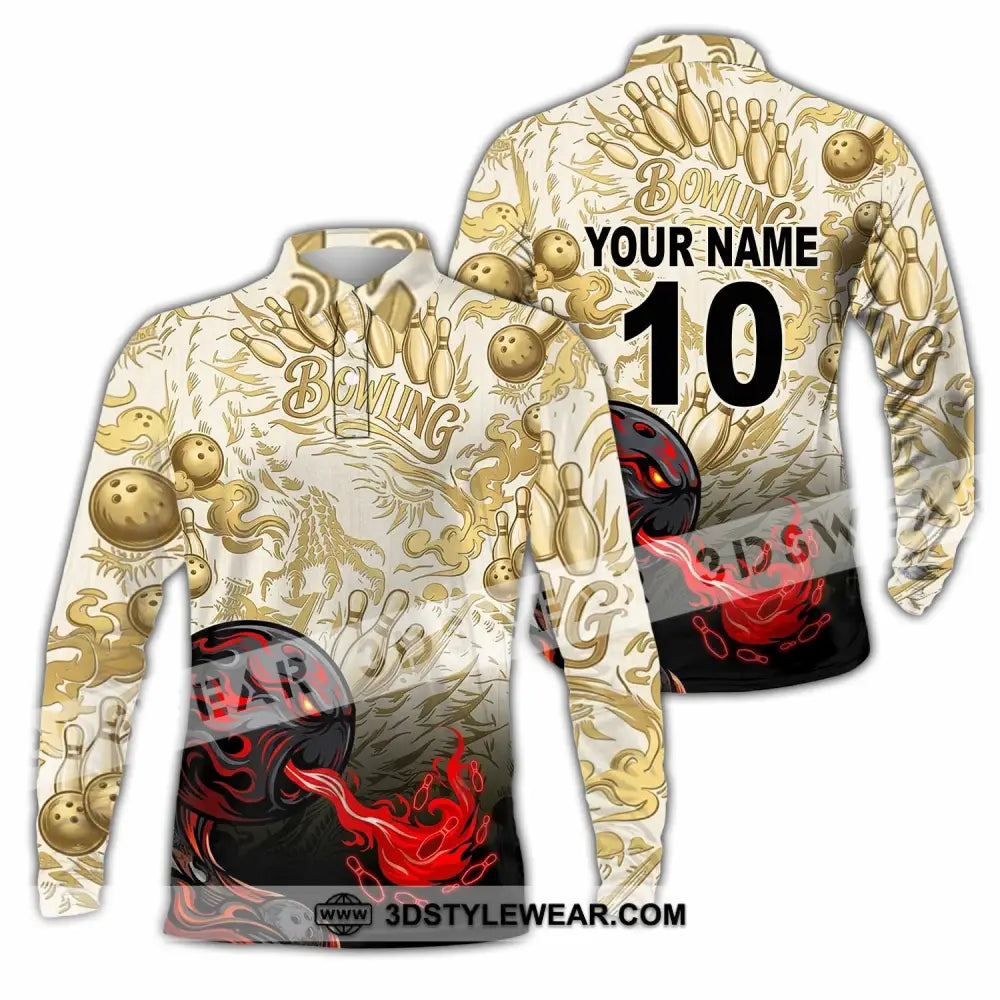 Unisex Shirt - Custom Bowling Shirt - Long Sleeve Polo / S - T-shirt