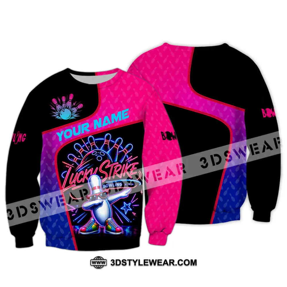 Unisex Shirt - Custom Bowling Lucky Strike Shirt - Long Sleeve / S - T-shirt