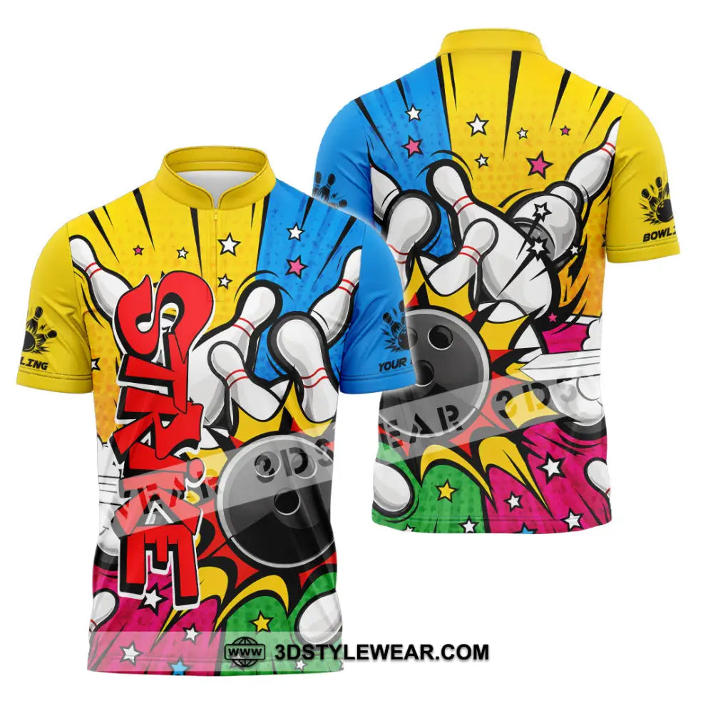 Unisex Shirt - Custom Bowling Shirt - Zipper Polo Shirt / S - T-shirt