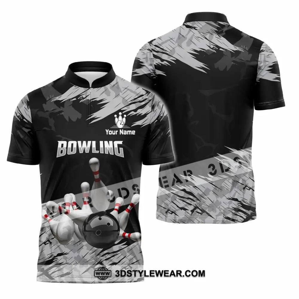 Unisex Shirt - Custom Bowling Shirt - Zipper Polo Shirt / S - T-shirt