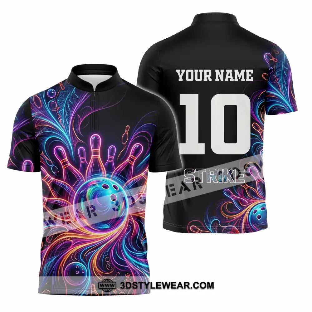 Unisex Shirt - Custom Bowling Shirt - Zipper Polo Shirt / S - T-shirt