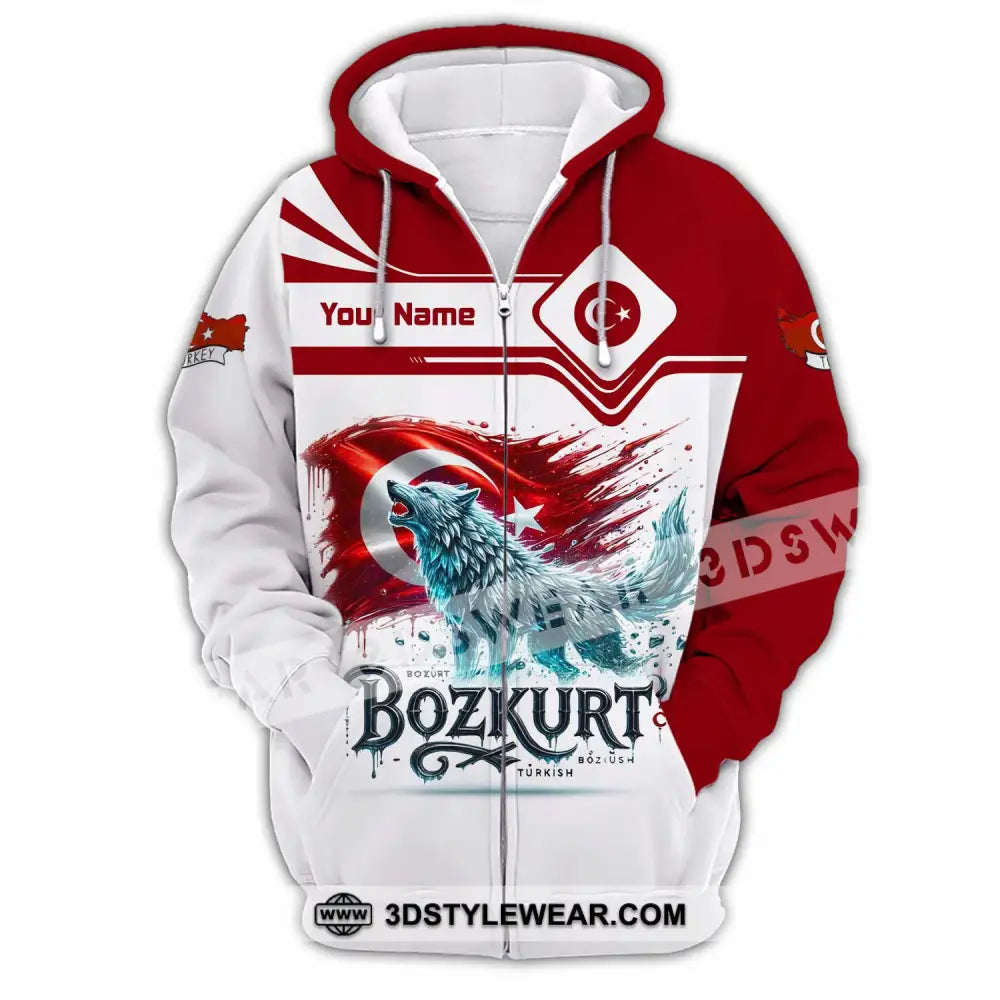 Unisex Shirt - Custom Bozkurt Shirt - Zipper Hoodie / S - T-shirt