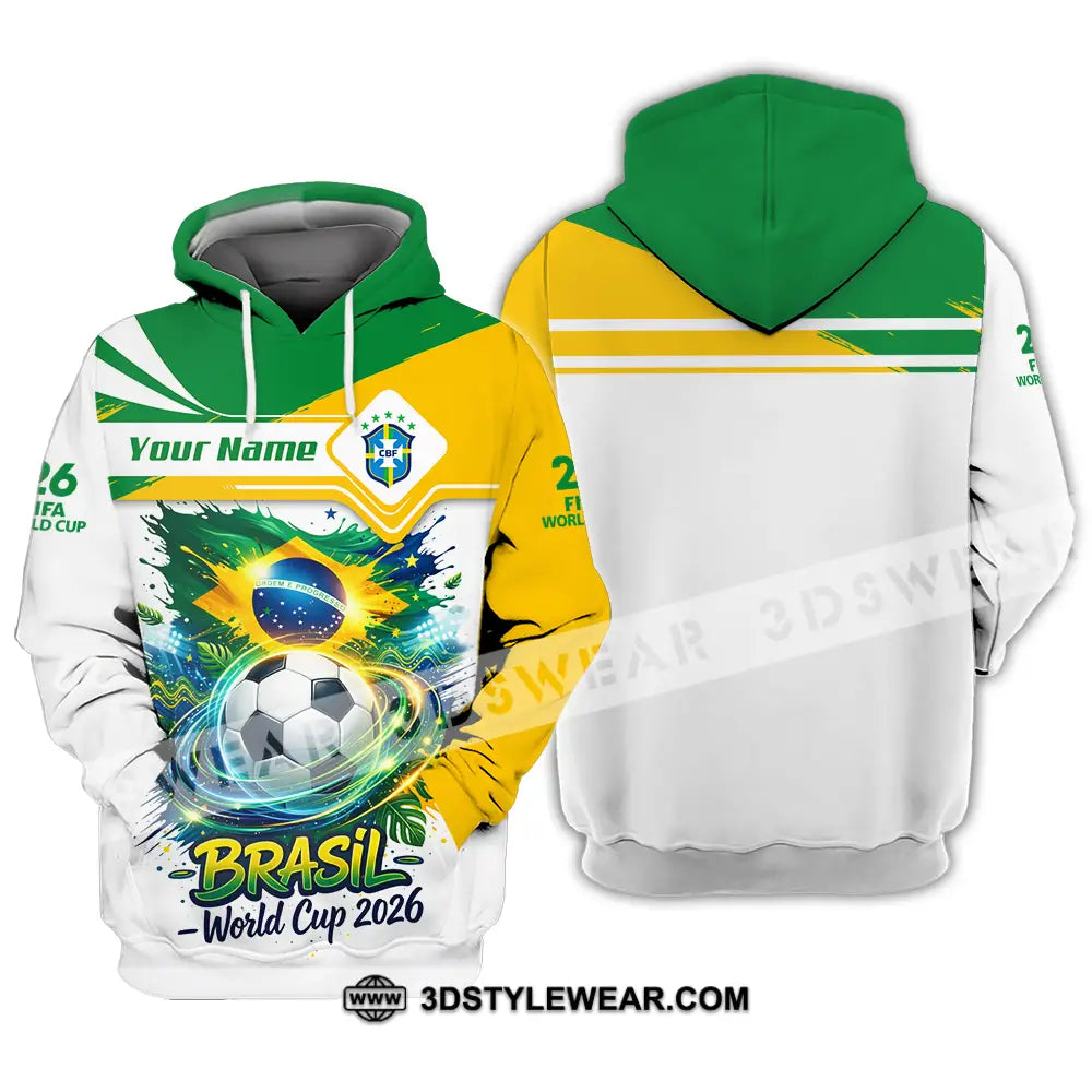 Unisex Shirt - Custom Brasil Fifa World Cup 2026 3D Shirt - Hoodie / S - T-shirt