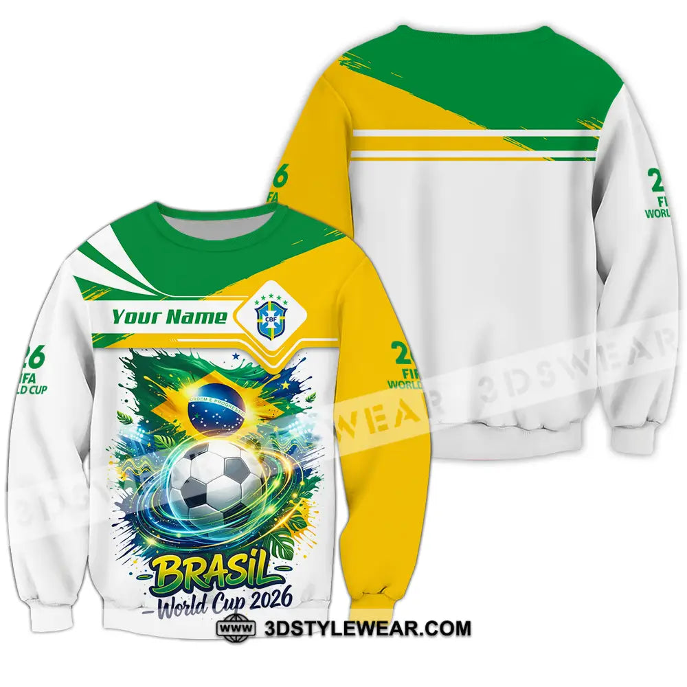 Unisex Shirt - Custom Brasil Fifa World Cup 2026 3D Shirt - Long Sleeve / S - T-shirt