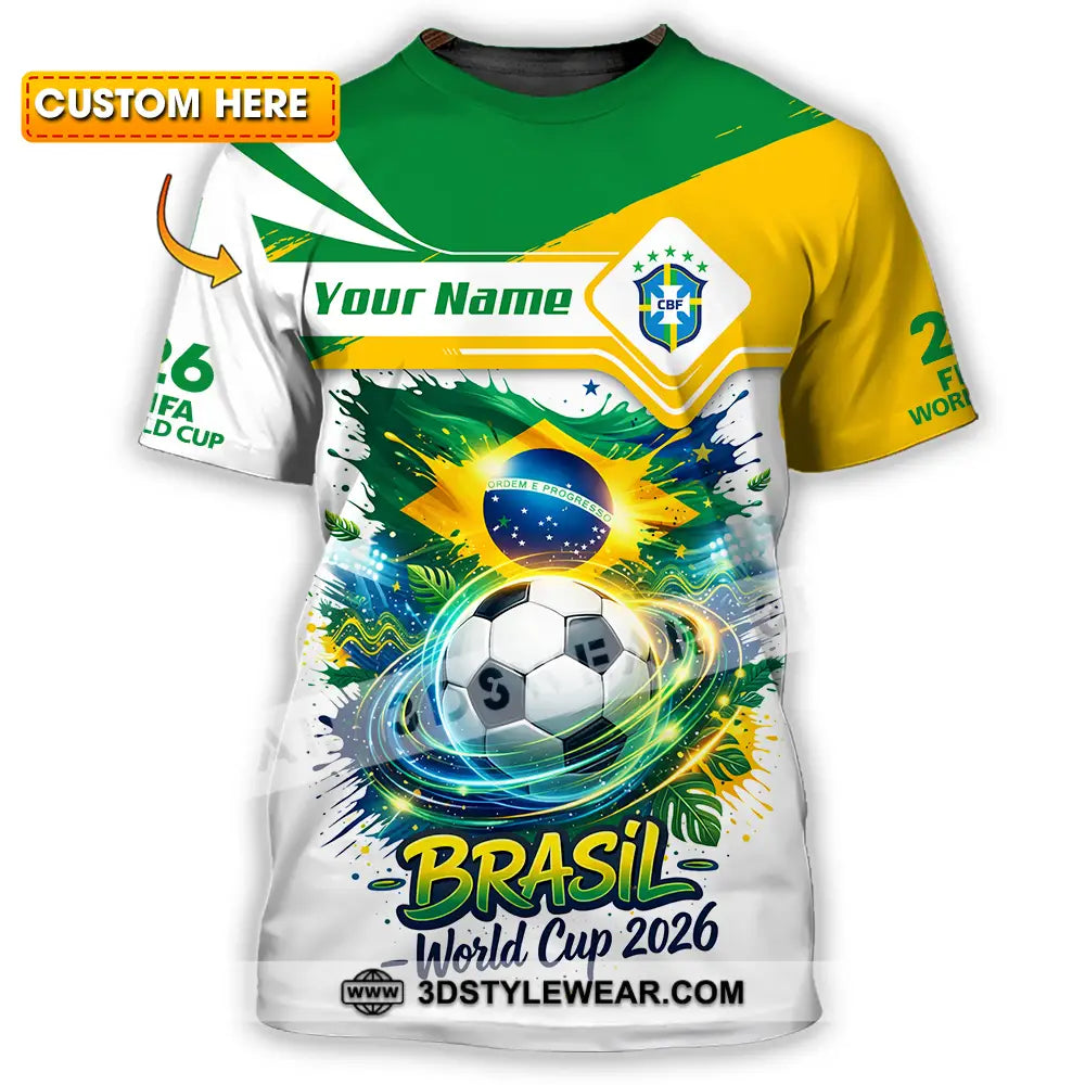 Unisex Shirt - Custom Brasil Fifa World Cup 2026 3D Shirt - T-shirt