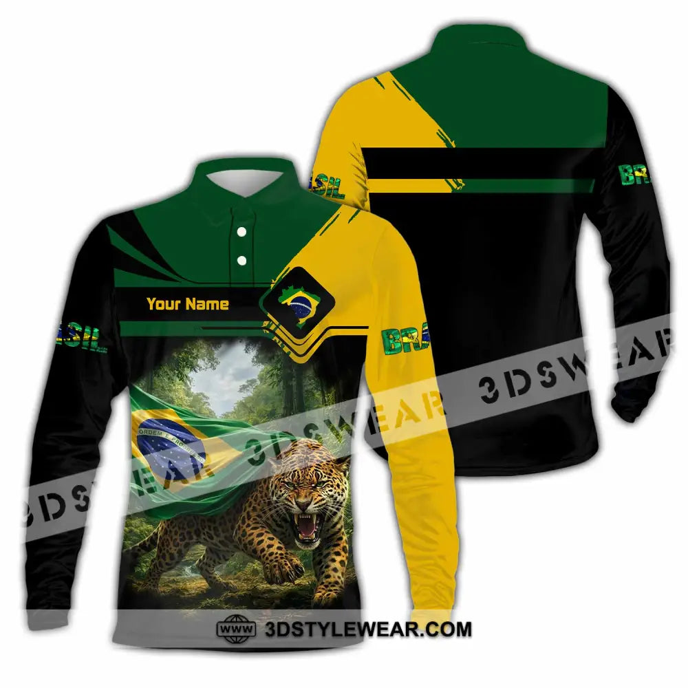 Unisex Shirt - Custom Brasil Shirt - Long Sleeve Polo / S - T-shirt