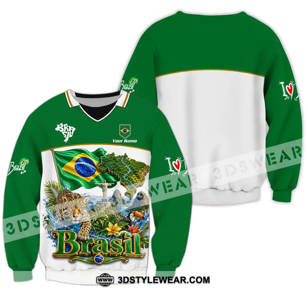 Unisex Shirt - Custom Brasil Shirt - Long Sleeve / S - T-shirt