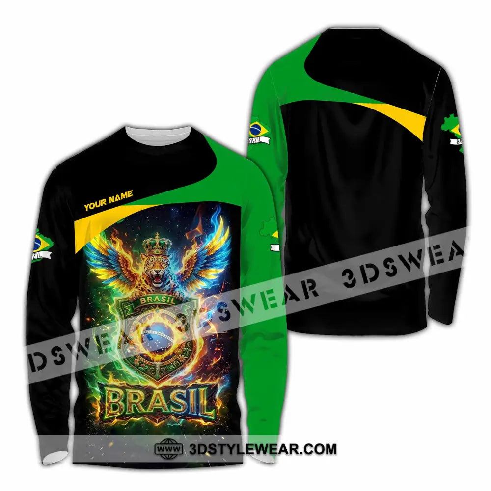 Unisex Shirt - Custom Brasil Shirt - Long Sleeve Shirt / S - T-shirt