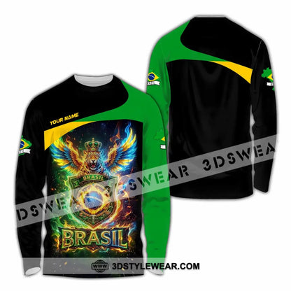 Unisex Shirt - Custom Brasil Shirt - Long Sleeve Shirt / S - T-shirt