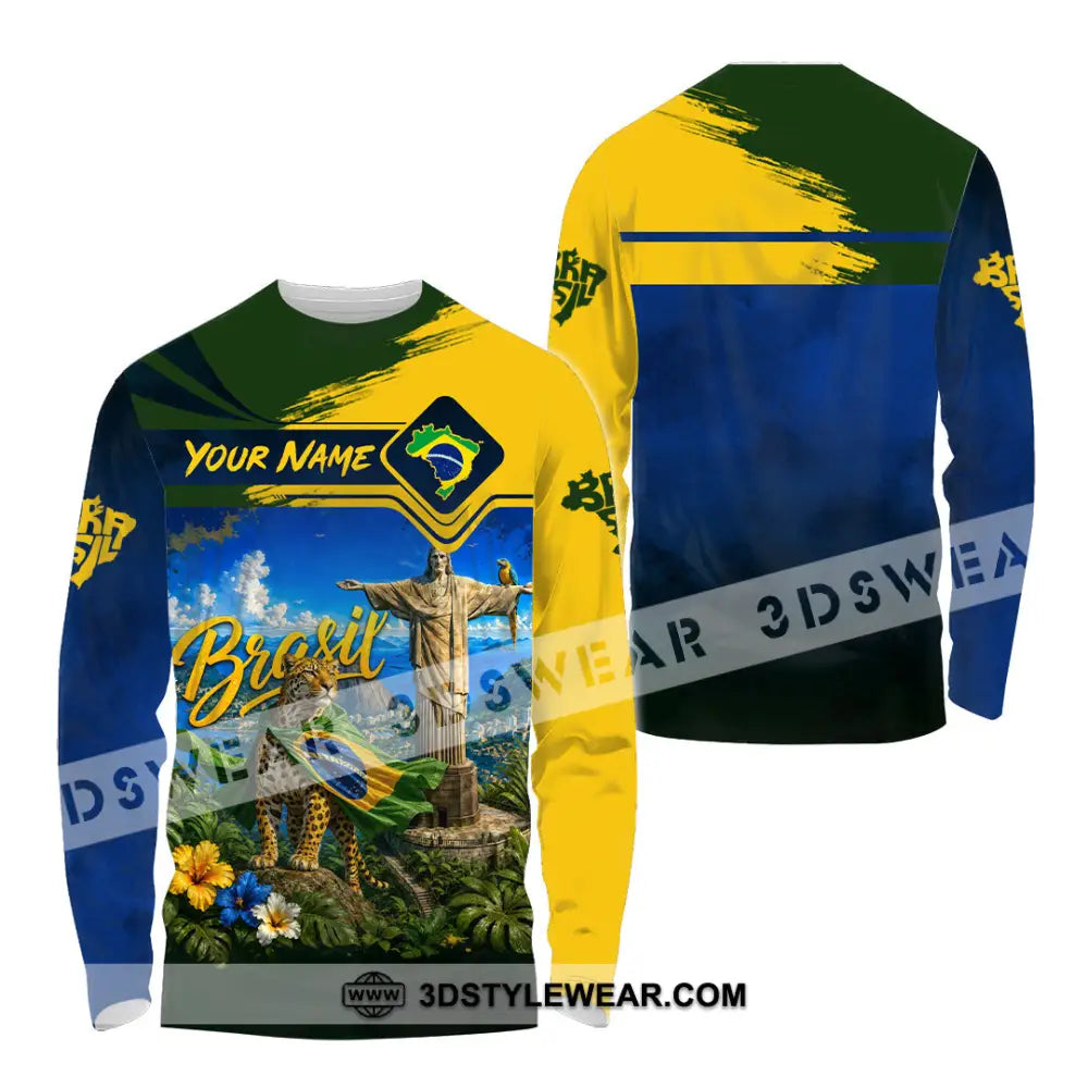 Unisex Shirt - Custom Brasil Shirt - Long Sleeve Shirt / S - T-shirt