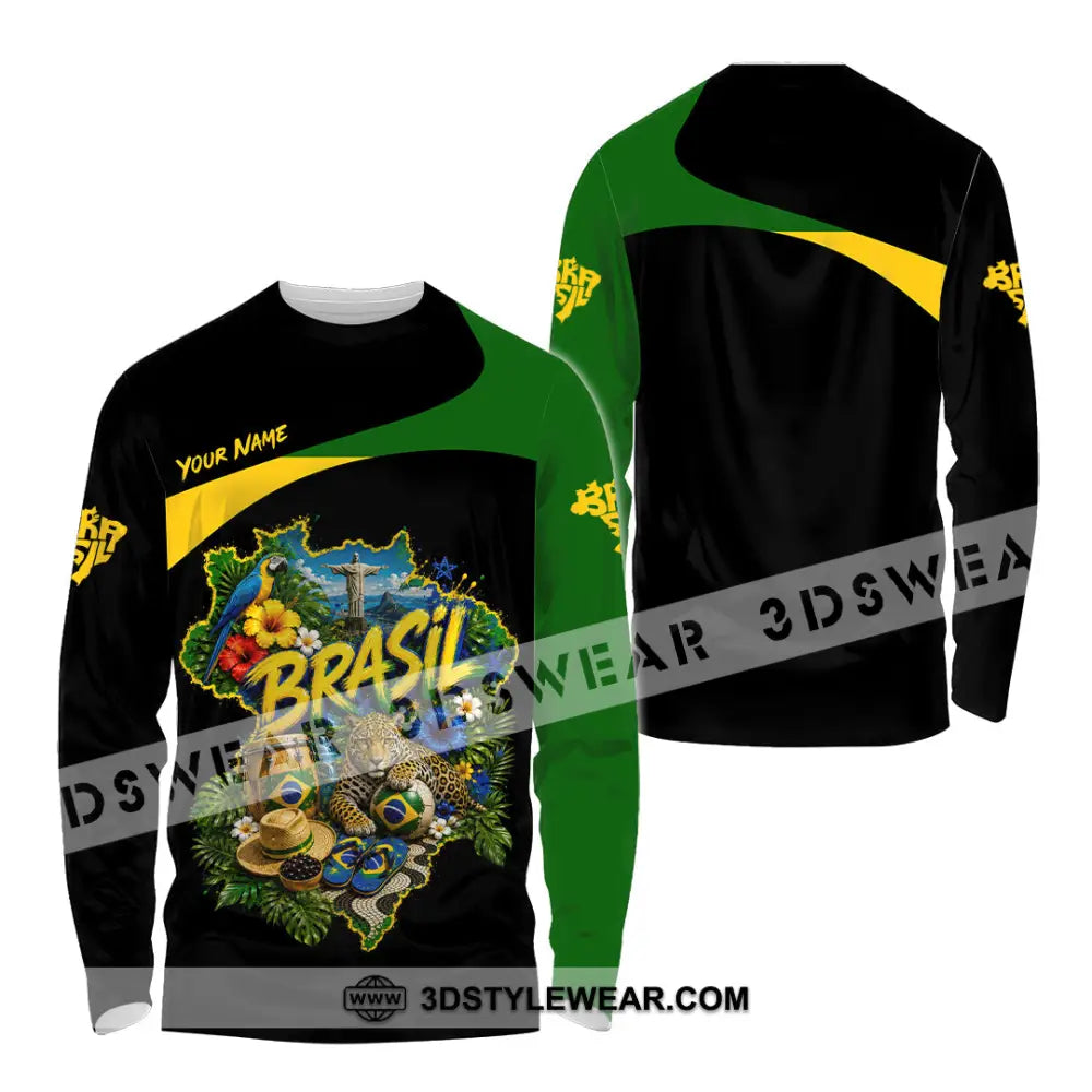 Unisex Shirt - Custom Brasil Shirt - Long Sleeve Shirt / S - T-shirt