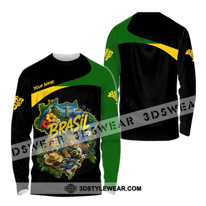 Unisex Shirt - Custom Brasil Shirt - Long Sleeve Shirt / S - T-shirt