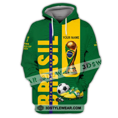 Unisex Shirt - Custom Brasil World Cup 2026 3D Shirt Hoodie / S T-shirt