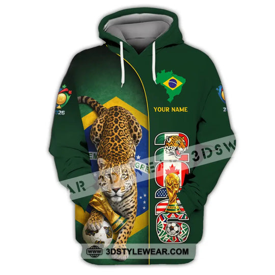 Unisex Shirt - Custom Brasil World Cup 2026 3D Shirt style option 2