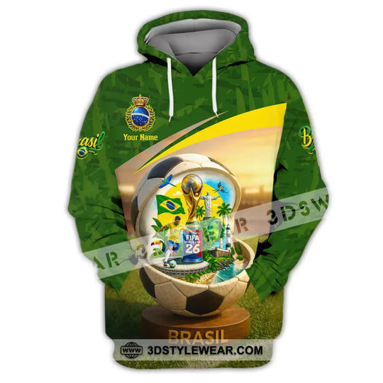 Unisex Shirt - Custom Brasil World Cup 2026 3D Shirt style option 3