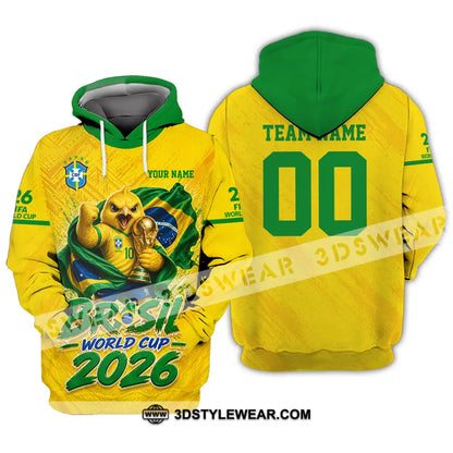 Unisex Shirt - Custom Brasil World Cup 2026 3D Shirt - Hoodie / S - T-shirt